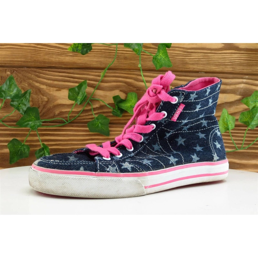 VANS Youth Girls Shoes Size 3 M Dark Blue Skateboarding‎ Fabric